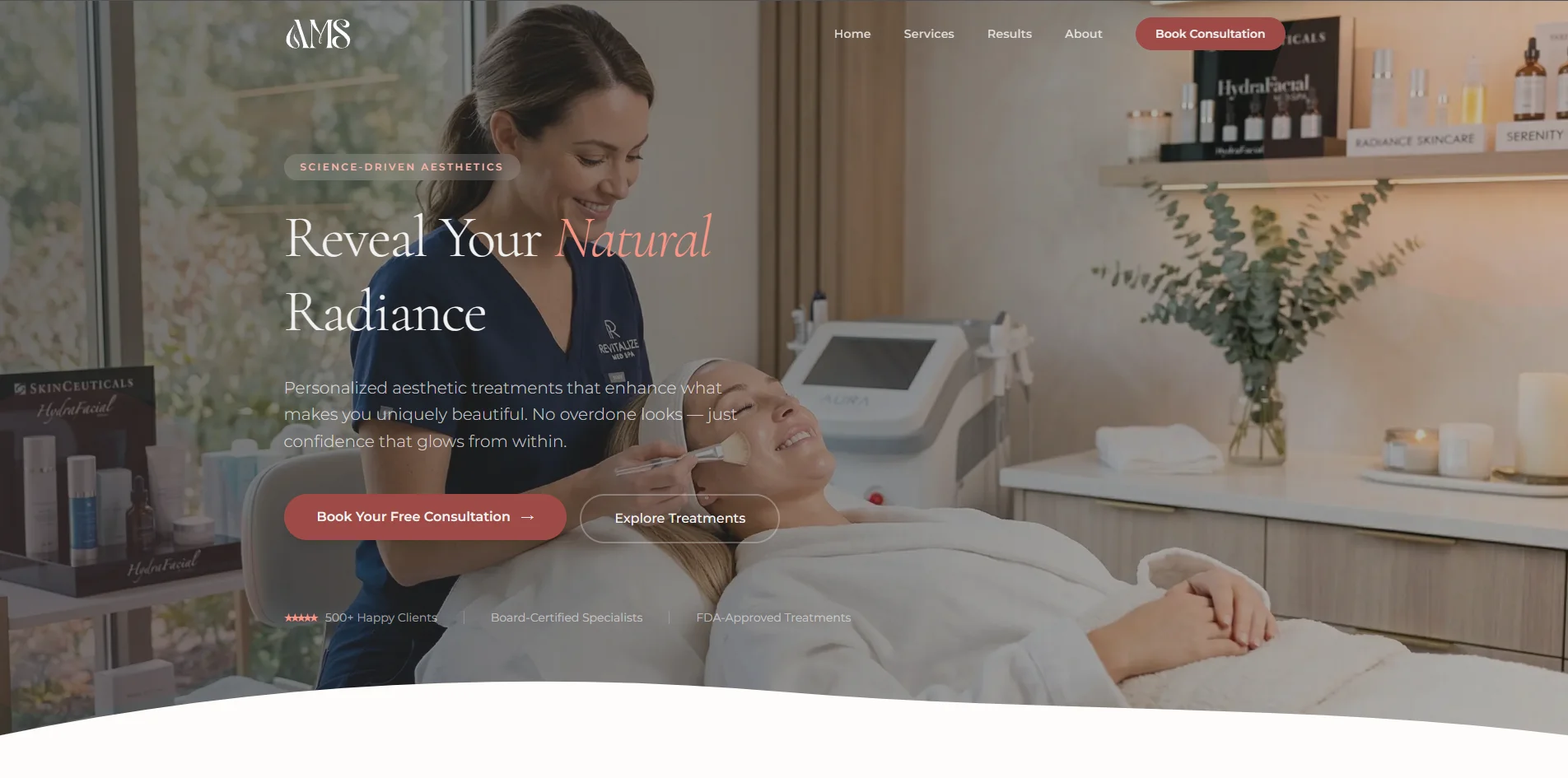 Avira Med Spa website
