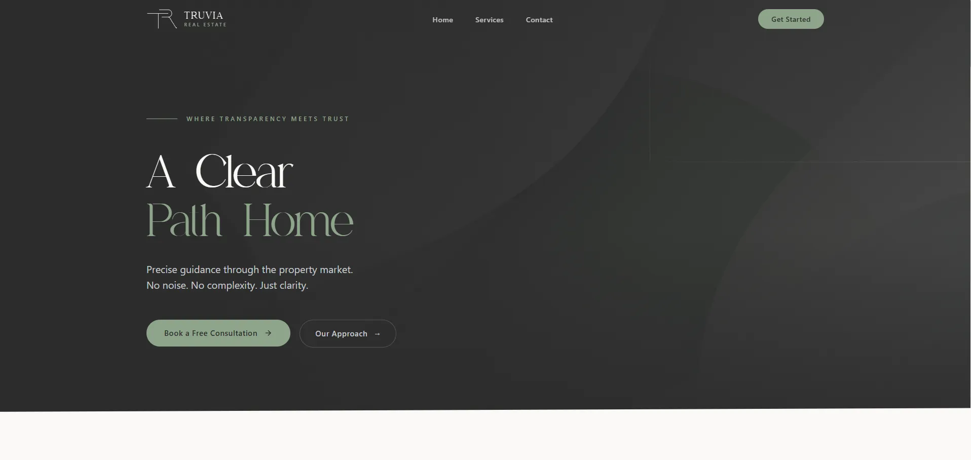 Truvia Real Estate website